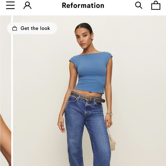 NWT • Reformation Darra Knit top in Starry - large - Picture 6 of 8